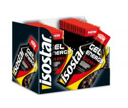 Isostar Gel Energy Kirsche mit Koffein, 24 Pouches (24 x 35g)